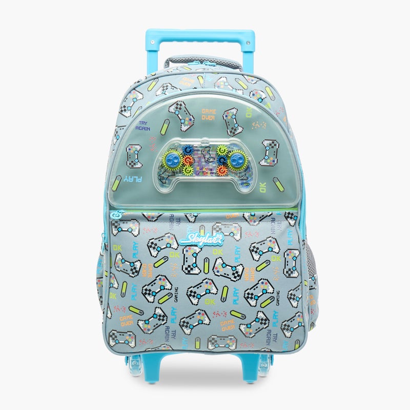 Skylar Gaming Print Trolley Backpack for Kids - Image 1